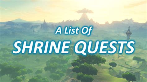 breath of the wild shrine quests|List of Shrine Quests .